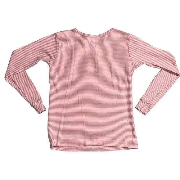 Carters Girls Pajama Shirt Top Long Sleeve Pullover Owl Patch Pink White Size 10 - Picture 4 of 6